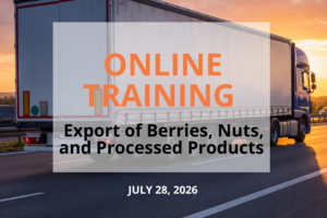 Online Training Course: “Export of Berries, Nuts, and Processed Products”